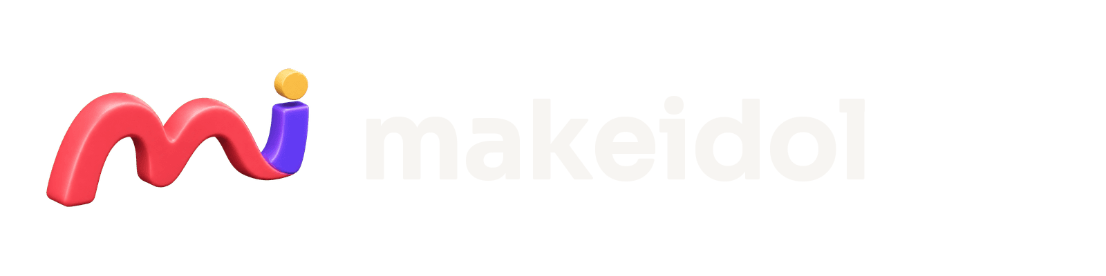 MakeIdol logo for dark backgrounds