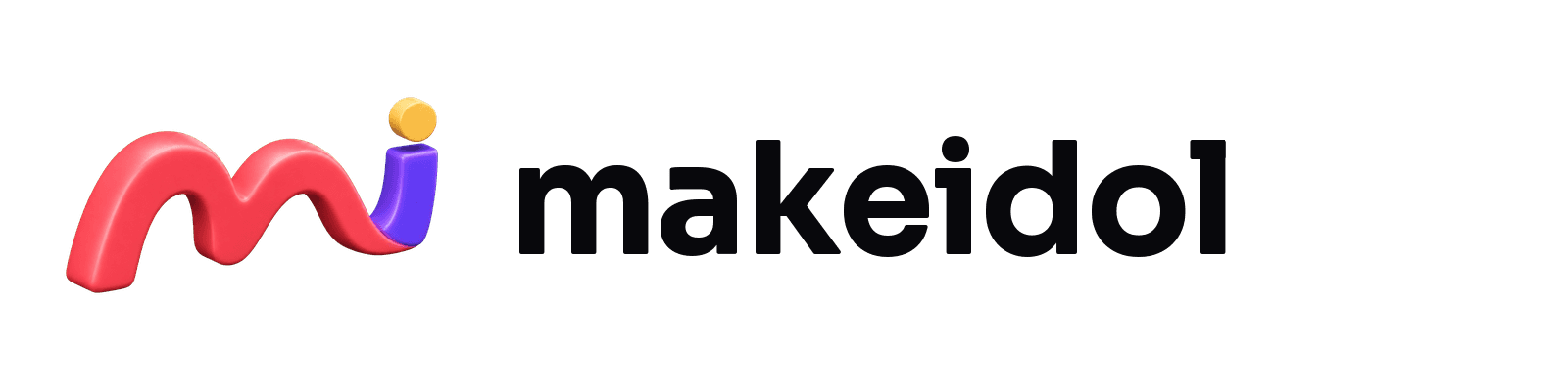 MakeIdol logo for light backgrounds